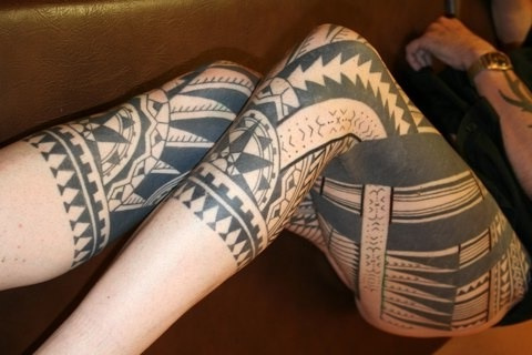 tatuagem maori panturrilha. Tattoo: Maori